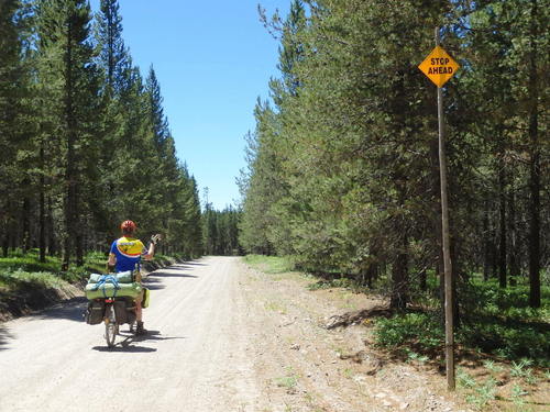 GDMBR: During the Winter the warning sign sticks up 1 to 2 yards/meters from the snow base level.